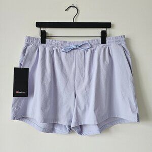 NWT LULULEMON PSLB/WHTO Blue White Swim Pool Short 5" Lined Men's XXL